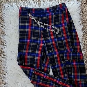 Plaid, Scrunch Ankle Cargo Pants